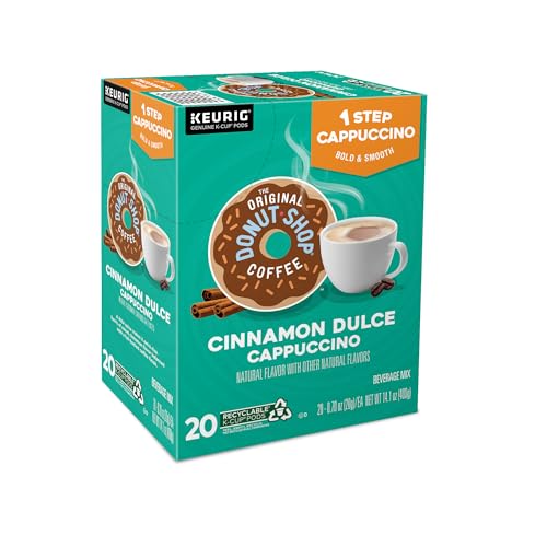 THE ORIGINAL DONUT SHOP ONE-STEP CINNAMON DULCE CAPPUCCINO, KEURIG SINGLE-SERVE K-CUP PODS, 20 COUNT