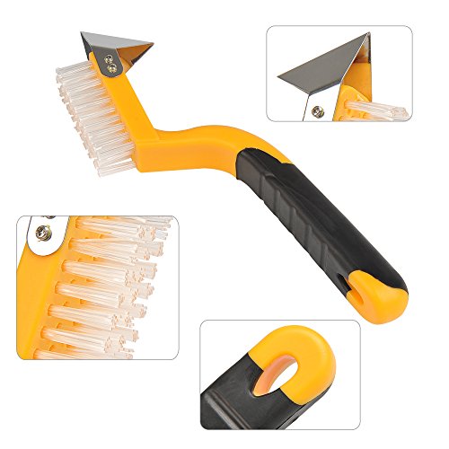 FOCCTS 4PCS Grouting Tool with Tile Joint Cleaning Brush Silicone Caulking Tool Kit for Bedroom,Bathroom,Kitchen