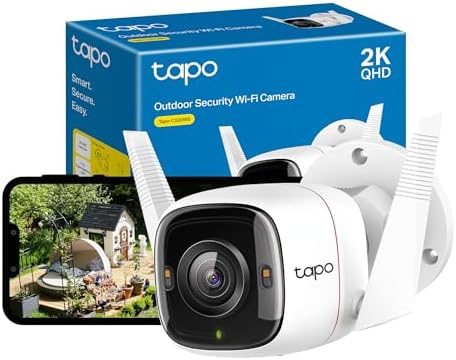 Tapo TP-Link Outdoor Security Camera, Weatherproof, Colour Night