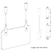 TOPNIKE Ceiling Sign Hanger, Aluminum, Display for Large Picture/Billboard/Sign Board/Frame, 2 Pack, Silver