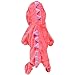 Bro'Bear Pet Plush Outfit Dinosaur Costume with Hood for Kitties Cats Jumpsuit Winter Coat Warm Clothes (Pink, Medium)