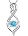 ELDA & CO. Birthday Gifts for Wife March Birthstone Blue Aquamarine Necklace Mom Women Forever Love Infinity Sterling Silver Jewelry