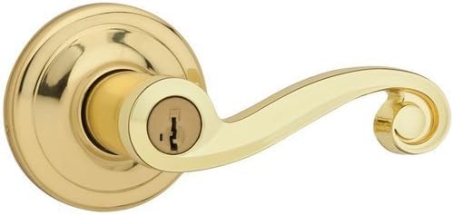 Kwikset 740LL 3 SMT RCAL RCS SIGNATURE Lido Entry Lever feat. SmartKey in Polished Brass by Kwikset