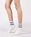 STYLEGAGA Women Daily Stripe Casual Ankle Socks (6Pair-Triple Stripe)