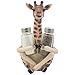 Tekola Decorative Giraffe Salt and Pepper Shaker Set with Display Stand Holder Figurine for African Jungle Safari Kitchen Décor As Spice Racks with Zoo Animal Decorations As Great Art Gifts