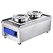 Yescom 1200W Commercial Dual Countertop Steam Table Food Warmer Kitchen Soup Station w/ 2x 7L Stainless Steel Pots