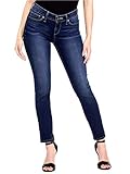 GUESS Women's Sienna Curvy Skinny Jeans in New Dark Wash