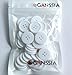 GANSSIA 1 Inch (25mm) White Buttons Flatback Resin Button for Garment Sewing DIY Craft Scrapbooking Pack of 50 Pcs