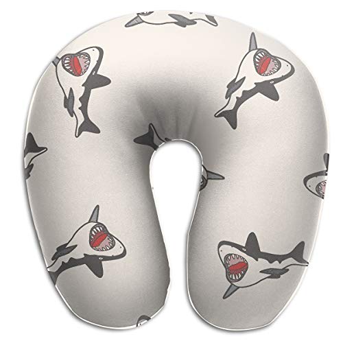 Laurel Neck Pillow Shark Picture Travel U-Shaped Pillow Soft