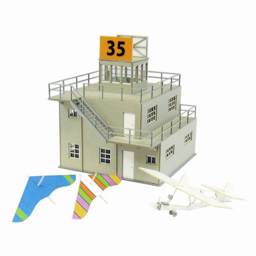 Model Train N-Scale - [Miniatuart] Aviation Scene Series : Control Tower type-B (Unassembled Kit) (Model Train)