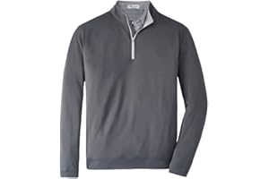 PETER MILLAR Mens Quarter Zip Knitwear, M, Grey