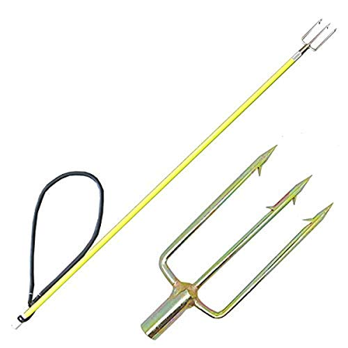 Scuba Choice Unisex SCPSS3P-01-35 Spearfishing Fiber Glass Pole Spear Hawaiian Sling with 3 Prong Harpoon Tip, Yellow, 3.5 Ft