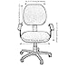Jinzio Computer Office Chair Cover - Split Protective & Stretchable Cloth Polyester Universal Desk Task Chair Chair Covers Stretch Rotating Chair Slipcover, Marine Blue