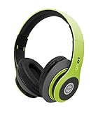 iJoy Matte Finish Premium Rechargeable Wireless Headphones Bluetooth Over Ear Headphones Foldable Headset with Mic (SRG-Lime)
