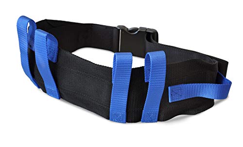 NYOrtho Transfer Gait Belt with 6 Handles | Quick Release Metal Buckle for Elderly and Patient Care | Adjustable Size 28â€ to 55â€