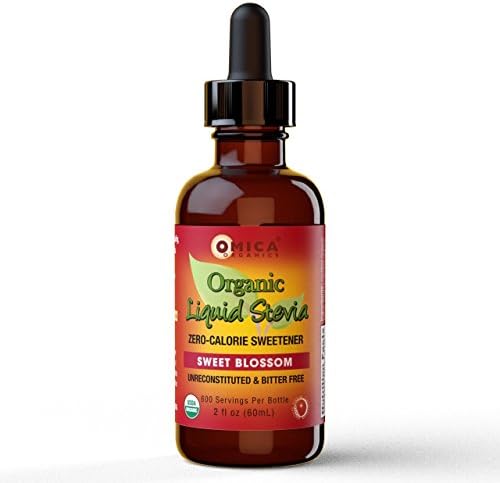 Organic Liquid Stevia Sweetener 60ml - Plain, Vanilla, Butterscotch,Sweet Orange Blossom Flavour (Sweet Orange Blossom, 60ml x 1)