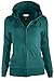 TL Women's Knit Stretch Zipper Solid Casual Zip-Up Hoodie Jackets in Colors