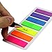 JUSLIN 4 Sets of 560pcs Neon Color Page Marker Fluorescent Color Index Label, Transparent Tabs Flags Stickers