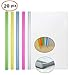 Transparent Plastic File Folder Sliding Bar Report Covers(with Thicker Sliding Bar,90 Sheet Capacity), Transparent Resume Presentation File Folders Organizer Binder for A4 Size Paper, 5 Color 20 Pcs