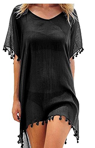 Chalier Womens Beach Cover ups Tassel Bikini Beachwear Bathing Suit Cover ups