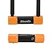 SHUNFA Bike U Lock, 0.63in Diameter Hardened Steel Heavy Duty U Lock for Bicycle with 2 Keys, Security Level 4