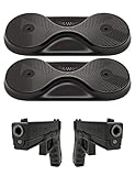 Hill & Wood Magnetic Gun Mount 2-Pack | Rubberized 48 lbs Rated Gun Magnet | Gun Magnet Mount-Concealed Holder for Handgun, Pistol, Rifle, Shotgun, Revolver, Magazine