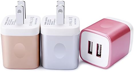 Wall Charger, Charger Box, OrSunday 3-Pack Double Wall Charger Case Adapter Wall Charger Station Dock Charging Block Base For iPhone 8/X/7 Plus, iPad, Samsung, LG, ZTE, Moto, Nexus, Kindle, Android