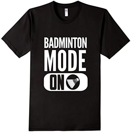 Men's Badminton Mode On T-Shirt Large Black