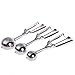 Vktech Stainless Steel Ice Cream Scoop Spoon, 3 pcs(Large, Medium, Small)