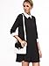 Floerns Women's Doll Collar Short Sleeve Short Tunic Dress