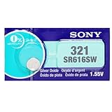 Sony 321 (SR616SW) 1.55V Silver Oxide 0%Hg Mercury Free Watch Battery (1 Battery)
