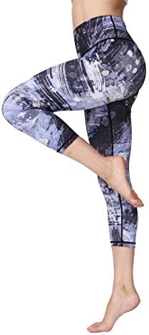 Witkey Printed Extra Long Women Yoga Leggings High Waist Tummy Control Over The Heel Yoga Pants