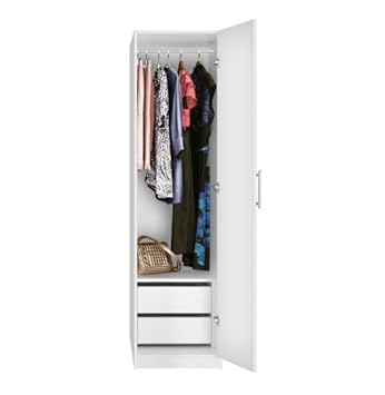 Alta Narrow Wardrobe Closet Right Door 2 Interior Drawers