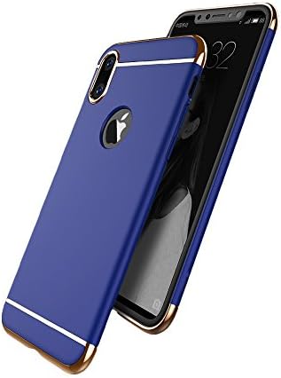 Slim Case for iPhone X, Quarkware Matte Finish Metallic Painting Slim Protective Cover Shockproof Hard Shell Skin for Apple iPhone X 5.8" 2017 (Blue)