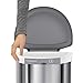 simplehuman 45 Liter / 12 Gallon Semi-Round Sensor Automatic Trash Can, Brushed Stainless Steel with Grey Plastic Lid