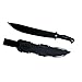 Kershaw Camp 18 (1074) Camp Series Machete; 18” 65Mn Steel Fixed Blade with Black Powdercoat Finish and Rubber Overmold Handle; Includes Molded Sheath with Nylon Straps And Lash Points; 2 lb. 14 oz