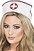 Smiffys Nurse's Hat, White, Fabric with Elastic