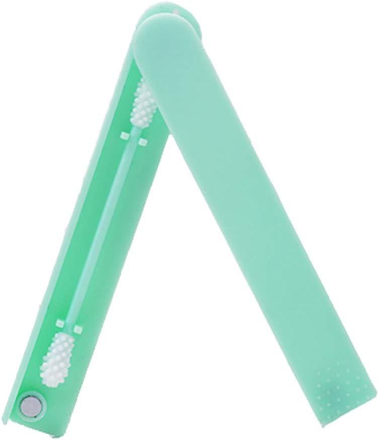 Nuxn Silicone Cotton Swab with Box Reusable Cotton Swab Buds Sticks Portable Washable Q-Tip Double Tipped Cotton Buds for Ear Eye Cleaning Cosmetic Makeup
