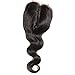 B&F Hair Brazilian Virgin Hair 1piece Body Wave Middle Part Lace Closure 100% Human Hair Natural Color 30-35g/pc (14inch Closure)