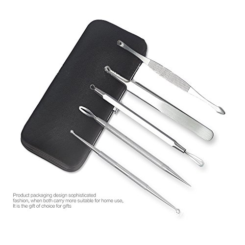 Mydio 5 Pcs Blackhead Removal Tool,Pimple Extractor Acne Comedone Removal Tool for Face Skin