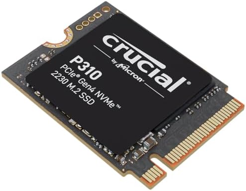 Crucial P310 2TB M.2 2230 SSD, PCIe Gen4 NVMe, Up to 7,100MB/s, Ideal for Steam Deck, ASUS ROG Ally, MSI Claw, Mini PCs & Ultrabooks, Solid State Drive - CT2000P310SSD2