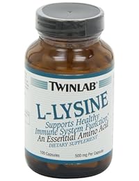 Twinlab L-Lisina 500 mg, 100 Cápsulas (Pack de 4)