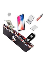 ZHUAIMAO   Organizador de sillas de coche con compartimento para el asiento de coche, estilo gato, de PVC, organizador de consola de asiento completo de piel, organizador de coche entre asientos, organizador de bolsillo para el coche, 2 unidades
