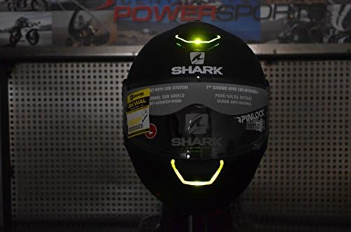 MEDIUM Shark Skwal LED Light Up Street Full Face Motorcycle Helmet Matte Black