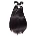 Anknia Brazilian Virgin Hair Straight 3 Bundles Deals 10 12 14 Inches 300 Gram 8A 100% Unprocessed Human Hair Extensions Natural Color Good Cheap Weave Brazilian Straight Hair Bundles