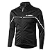 INBIKE Men's Cycling Jacket, Winter Fleece Thermal Windproof Soft Shell Wind Coat Black Small