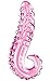 Crystal Glass Pleasure Wand Dildo Penis - AKStore - Glass Massager (Pink)