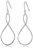 Sterling Silver Twist Infinity Dangle Drop Earrings