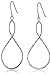 Sterling Silver Twist Infinity Dangle Drop Earrings