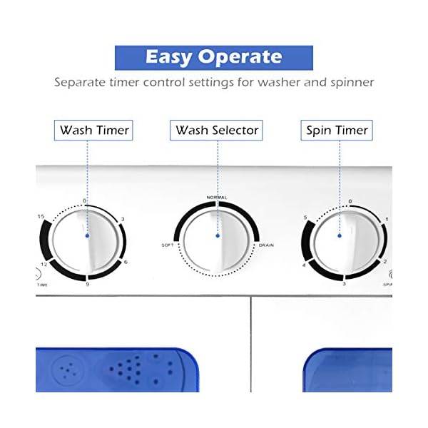 Giantex Portable Mini Compact Twin Tub Washing Machine 20lbs Washer